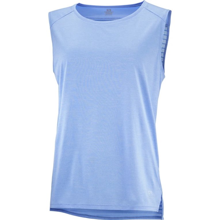 Camisetas Regata Salomon Outline Summer Feminino Luz Azuis | PT E98027